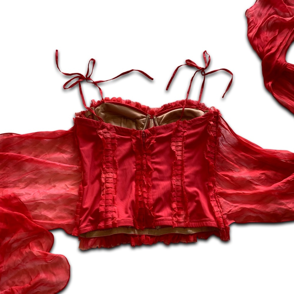 Vintage Y2K Alberto Makali 100% Silk Bustier Archive Couture Corset Lingerie Top - Picture 10 of 16